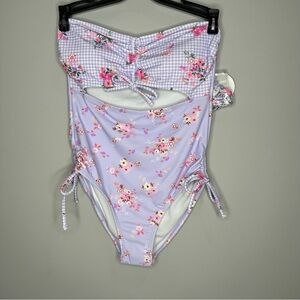 Decree Floral One Piece in Purple and Pink